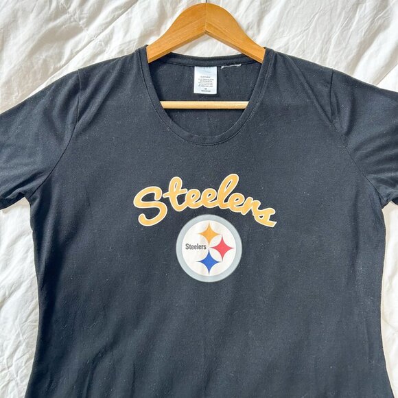NFL Pittsburgh Steelers Black Sleep Shirt Nightgown Dress Women’s Size Medium - Picture 2 of 4